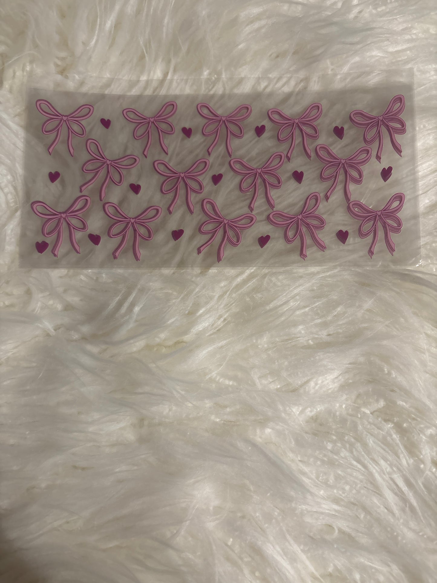 Medium Pink Bow Heart
