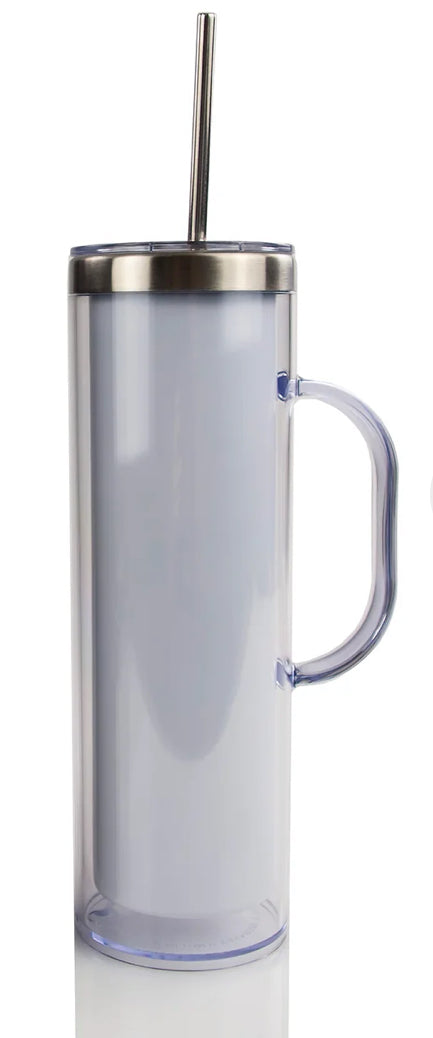 20 oz Acryic Stainless Steel w/Handle