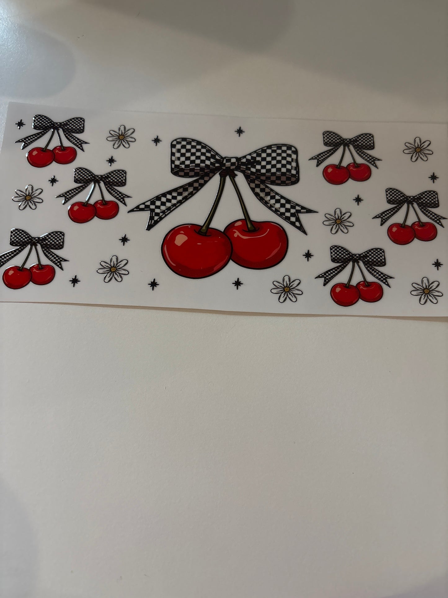 Cherry Check Bow