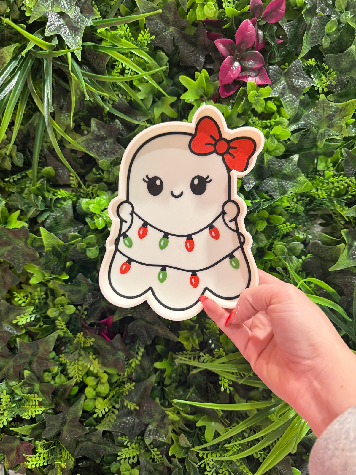 Christmas Ghost Lights Tray