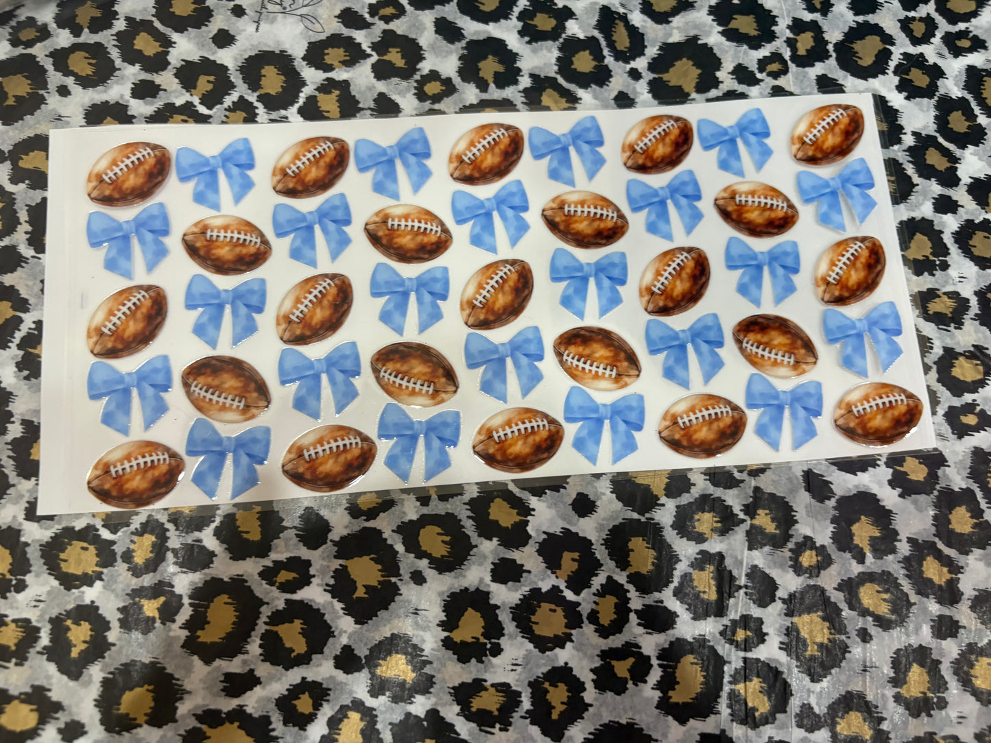 FootBall Bow Blue