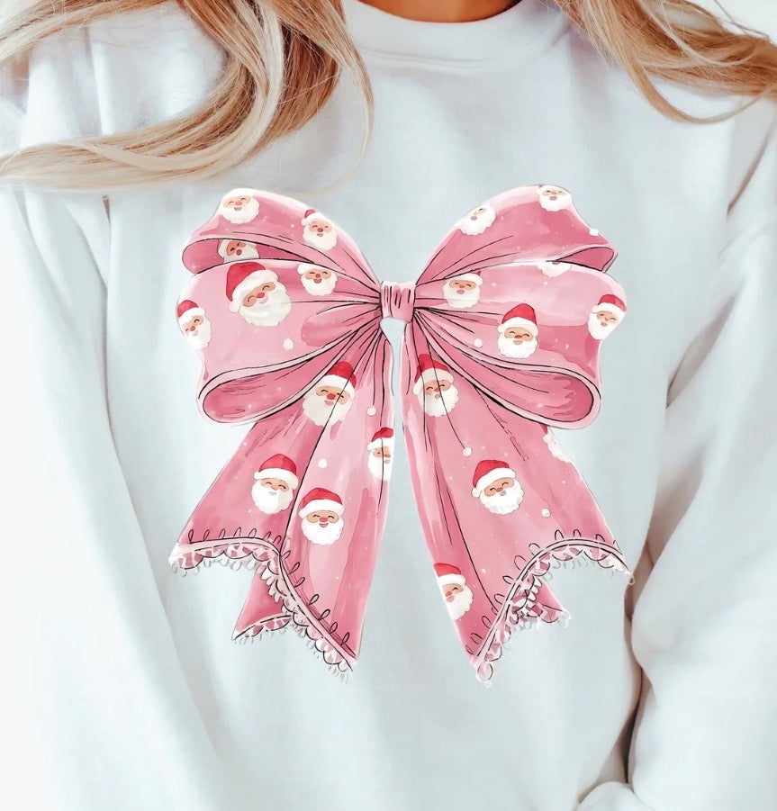 Santa Pink Bow