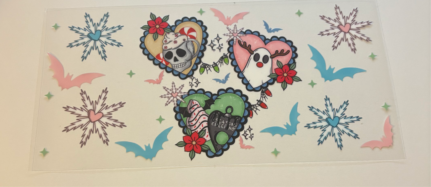 Spooky Christmas Bat/Hearts