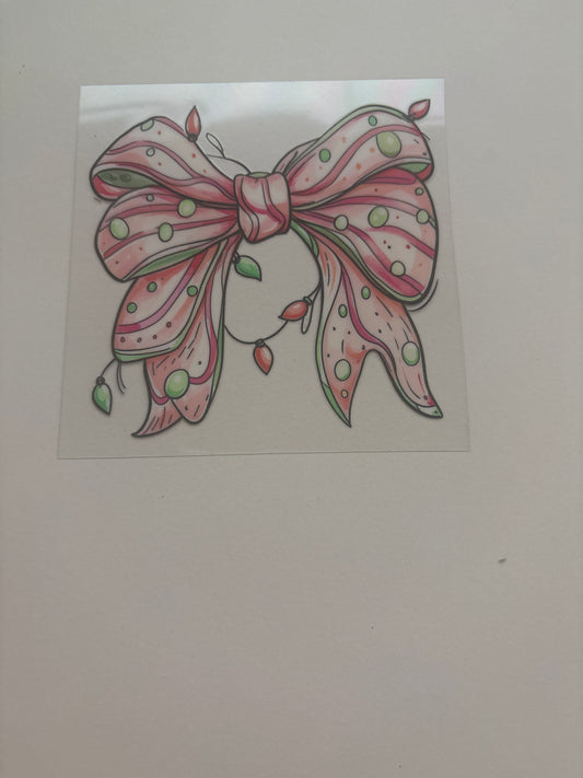 Pink /Green Bow lights #57