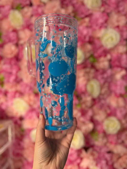 Blue Lava with Snowflakes