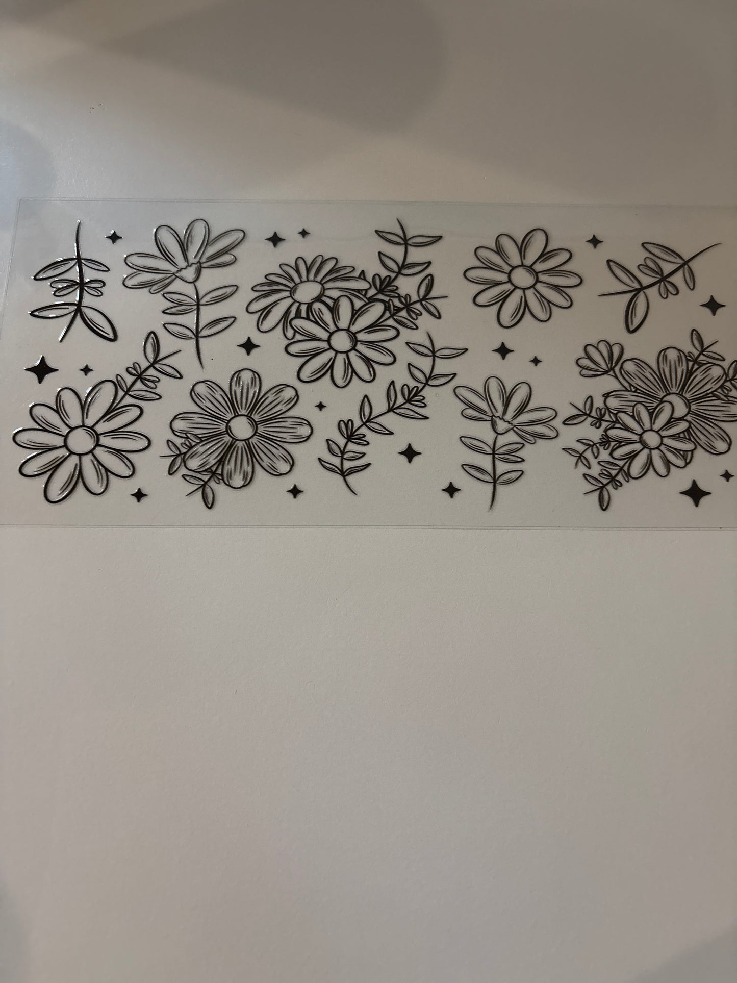 Black Outline Flowers