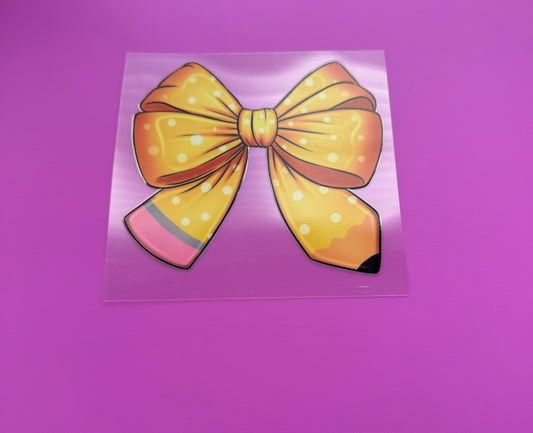 Pencil Bow Polka Dots