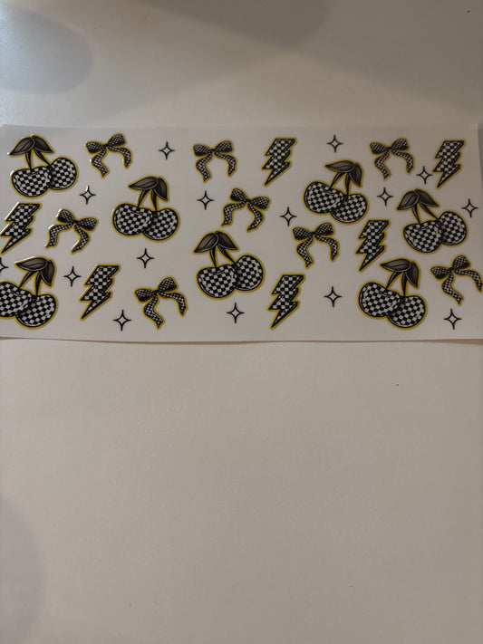 Yellow Black Cherry Bow