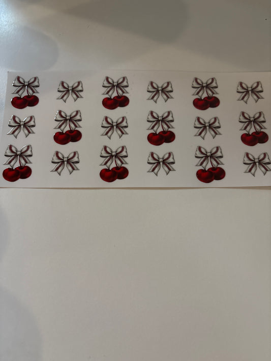 Cherry Baseball Bow