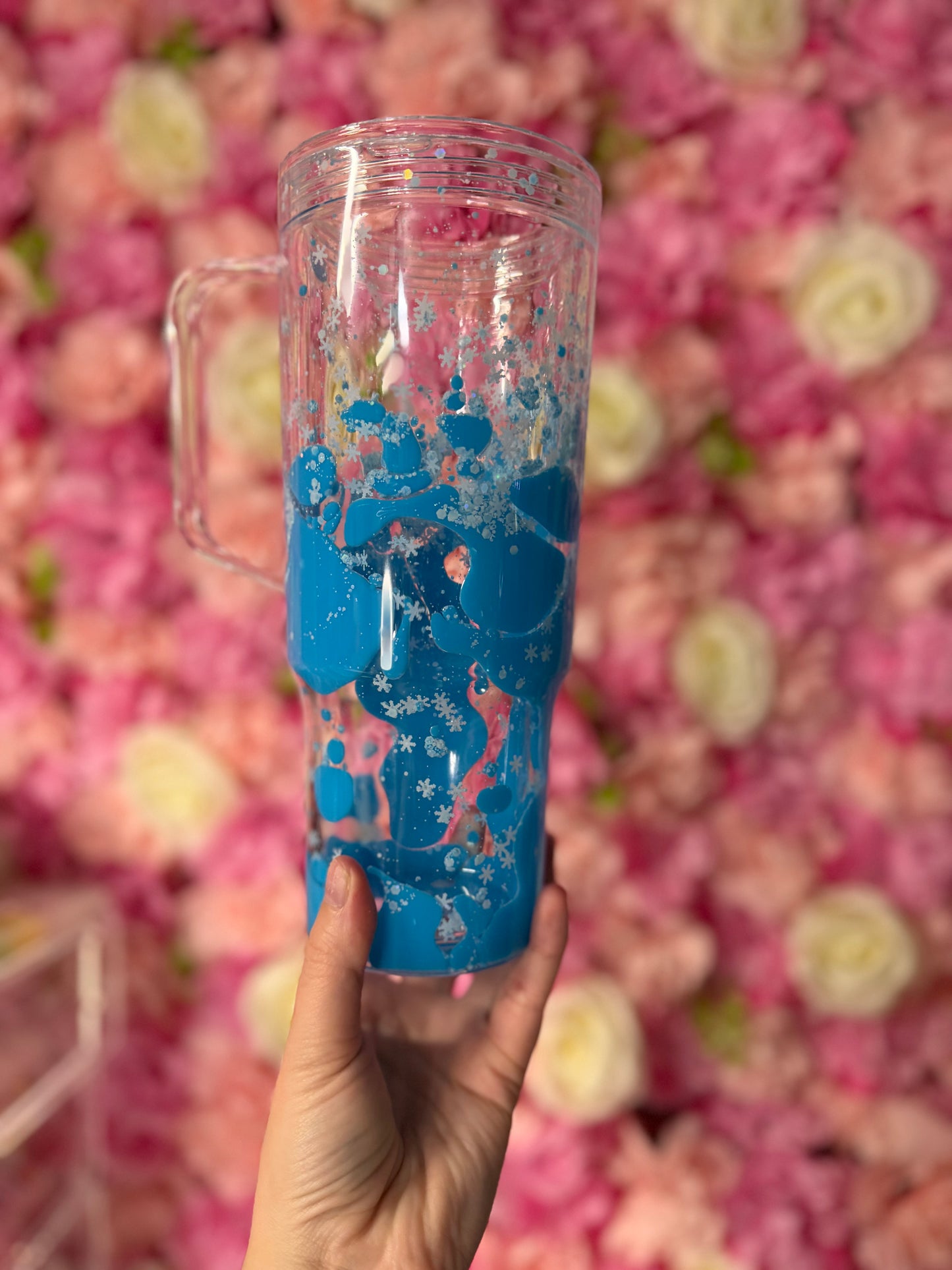 Blue Lava with Snowflakes