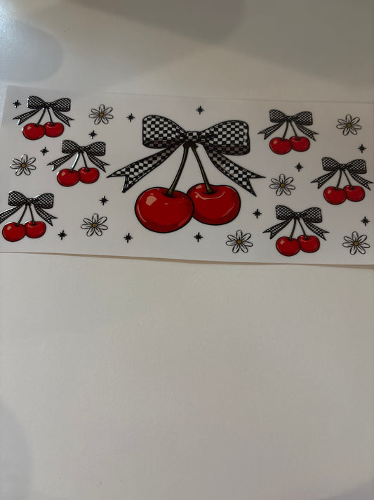 Cherry Check Bow