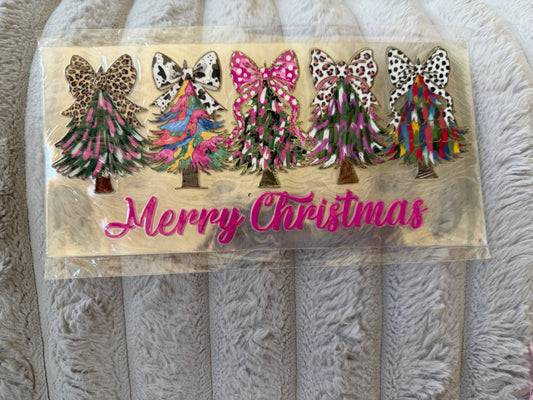 Merry Xmas Leopard Tree Bows