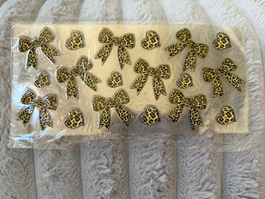 Leopard Bow/Hearts