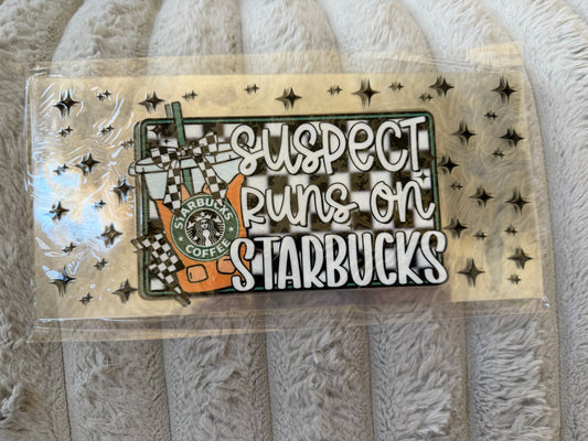Suspect Drinks Starbucks