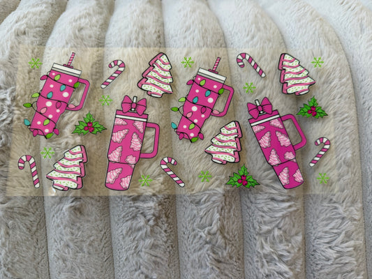 Pink Xmas Tumblers