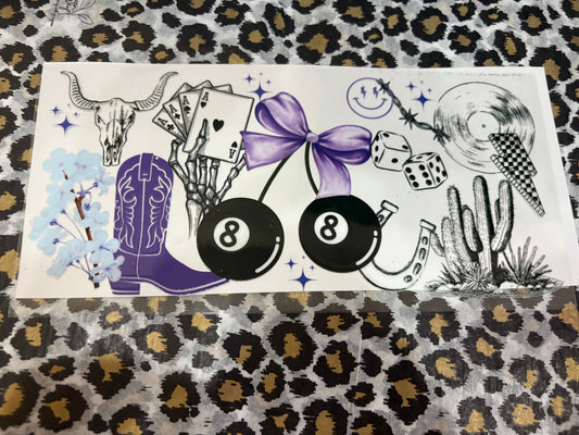 Purple 8 Ball Western