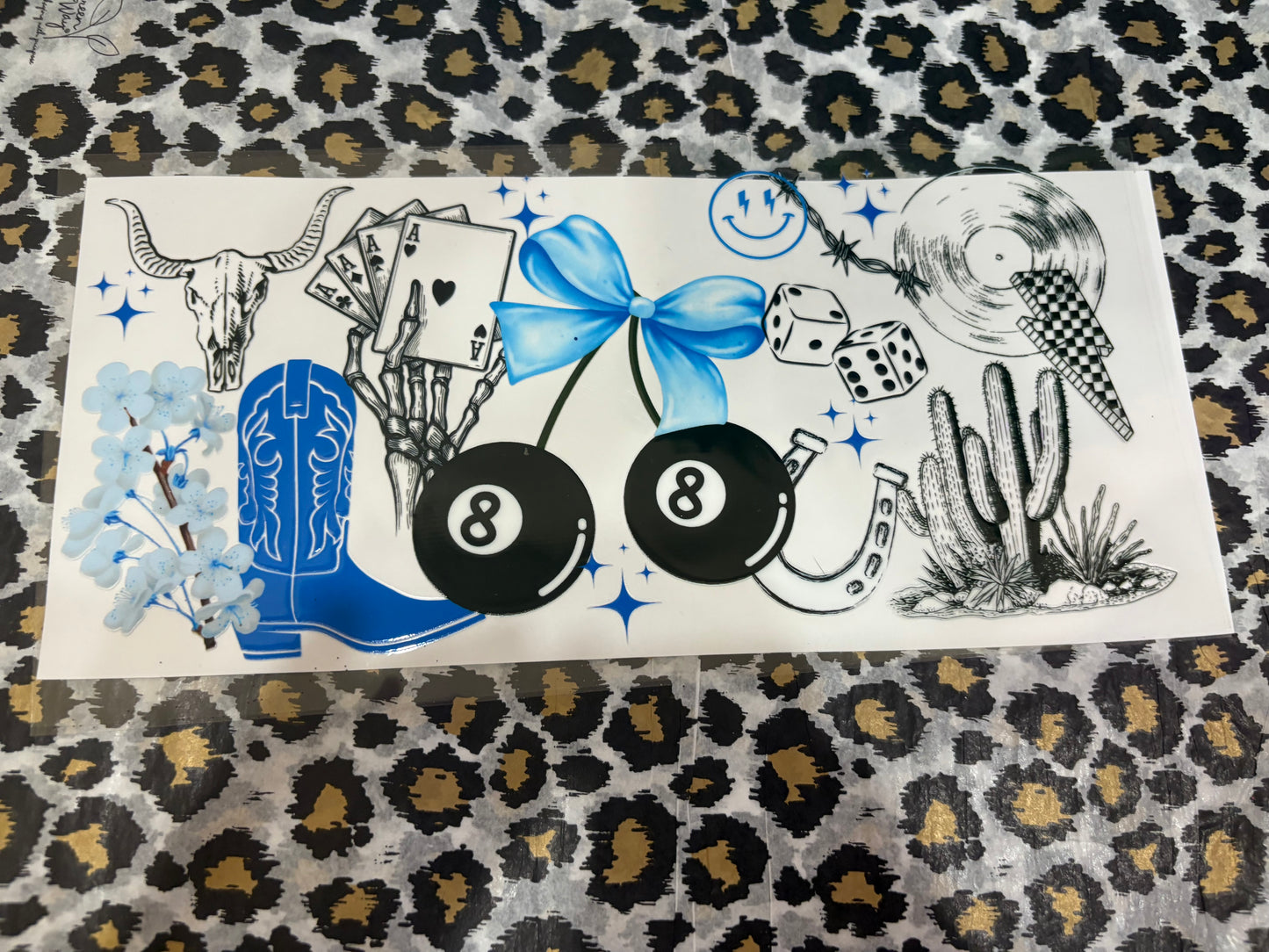 Blue 8 Ball Western