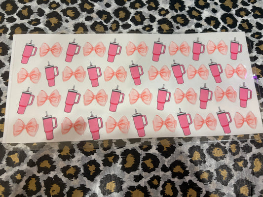Pink Bow /Tumbler