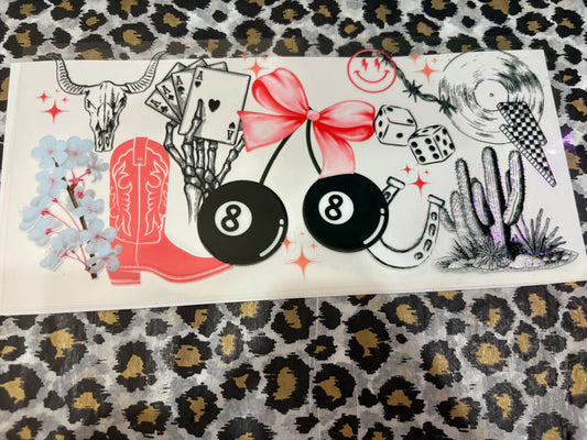 Pink Western 8 Ball