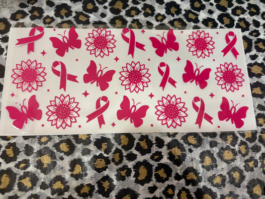 Ribbon Floral Breast Cancer