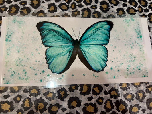 Teal Butterfly Floral