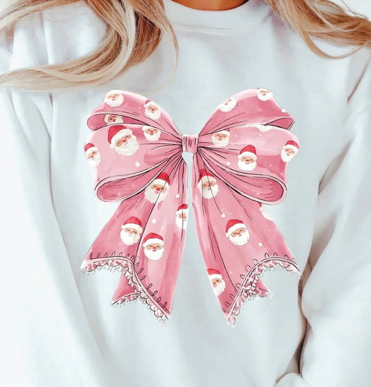 Santa Pink Bow